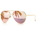 SUNGAIT Women's Lightweight Oversized Aviator Sunglasses - Mirrored Polarized Lens Classic Style 01 2026 Rose Gold Frame/Pink Mirror Lens