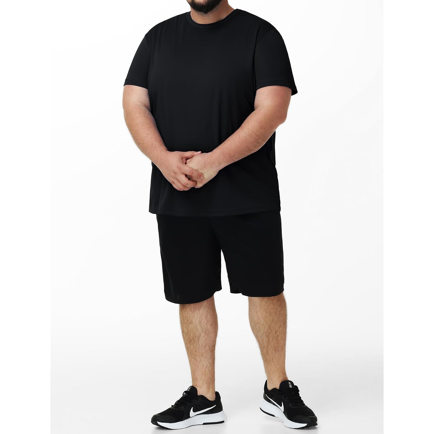 Men'S 3 Pack Lightweight Plus Size Short Sleeve T-Shirt Crew Neck Big & Tall Sizes Stretch T-Shirt For Casual Wear