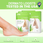 JVR Foot Peel Mask - 3 Pairs - Exfoliating Peeling Callus Remover, Softens Rough, Cracked Heels & Dry Skin, for Smoother and Softer Feet (Aloe Vera)