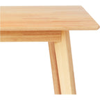 Amazon Basics Fsc Certified Sturdy Solid Wood Rectangular Dining Table, Easy Assembly, Kitchen Table, 29.5"D X 47.2"W X 29.5"H, Natural Wood