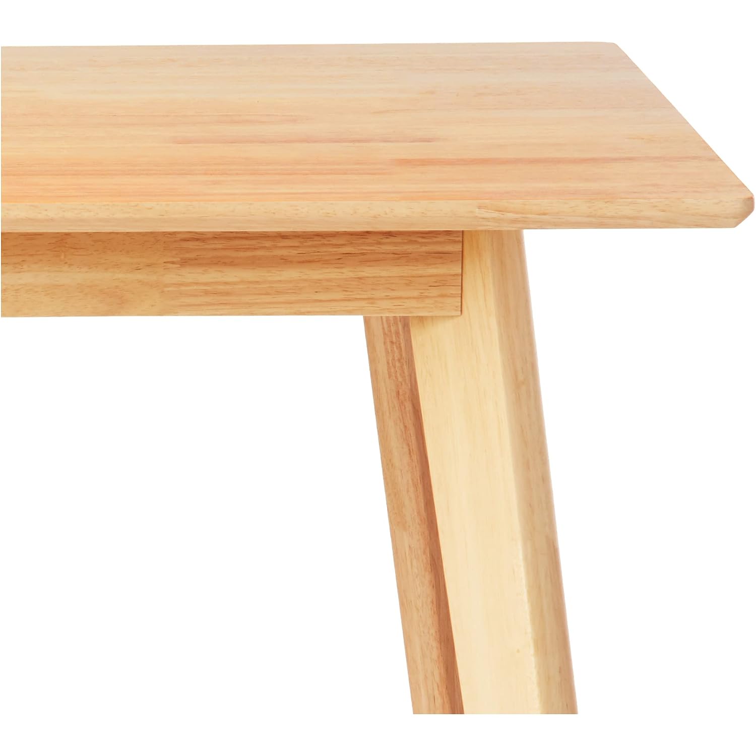 Amazon Basics Fsc Certified Sturdy Solid Wood Rectangular Dining Table, Easy Assembly, Kitchen Table, 29.5"D X 47.2"W X 29.5"H, Natural Wood