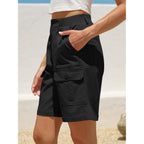 Bermuda Shorts for Women Cargo 2026 Summer Casual High Waisted Shorts Outdoor Beach Vacation Clothes with 6 Pockets