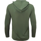 Facitisu Men Long Sleeve Tee Shirts With Hooded 5 Pack Athletic Pullover Dry Fit Sweatshirts Gym Hoodies