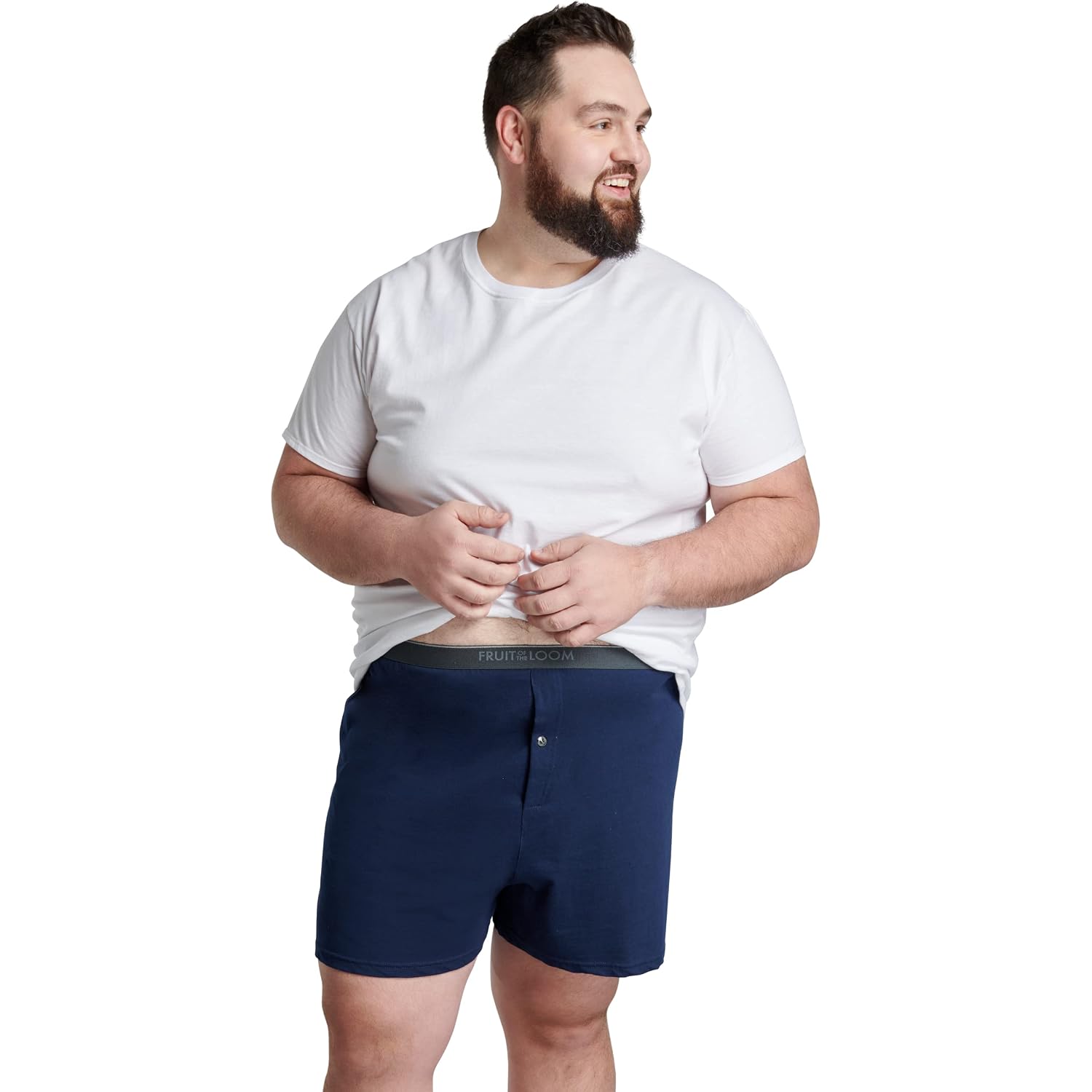Fruit Of The Loom Mens Tag-Free Knit Boxer Shorts, Relaxed Fit, Moisture Wicking, Assorted Color Multipacks