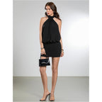 Soly Hux Women'S Halter Mini Dress Y2K Backless Bodycon Club Night Cocktail Dresses
