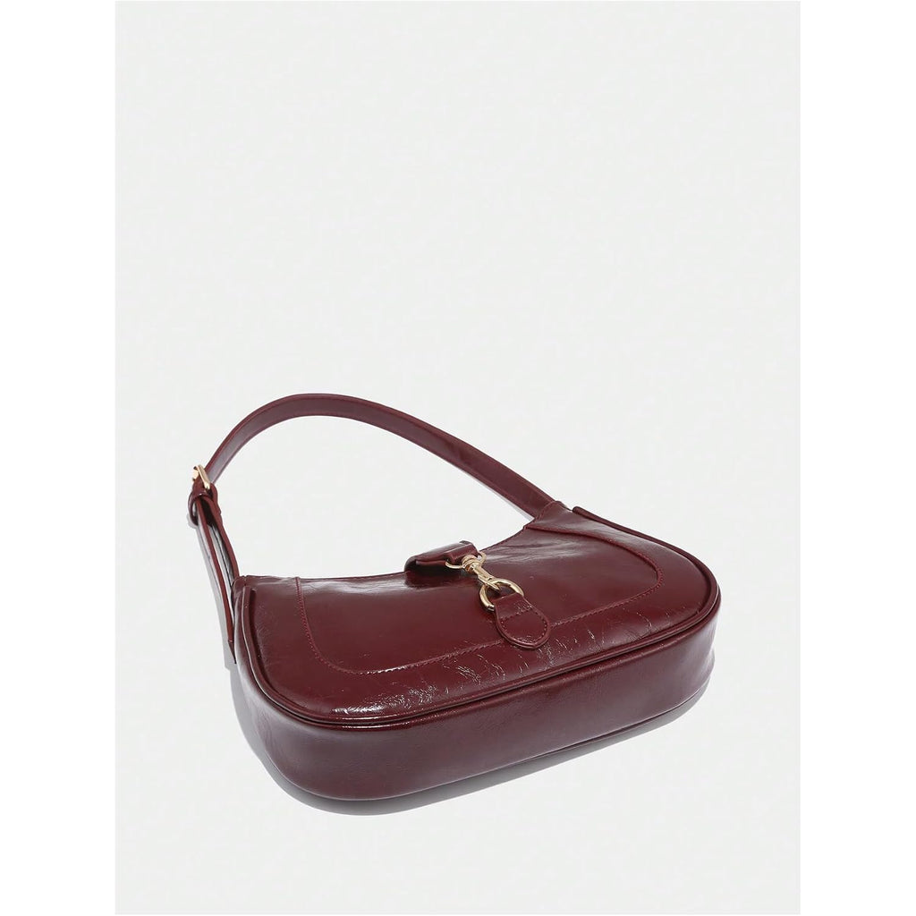 Women'S Retro Vintage Zipper Shoulder Bag Adjustable Strap Elegant Underarm Purse Handbags