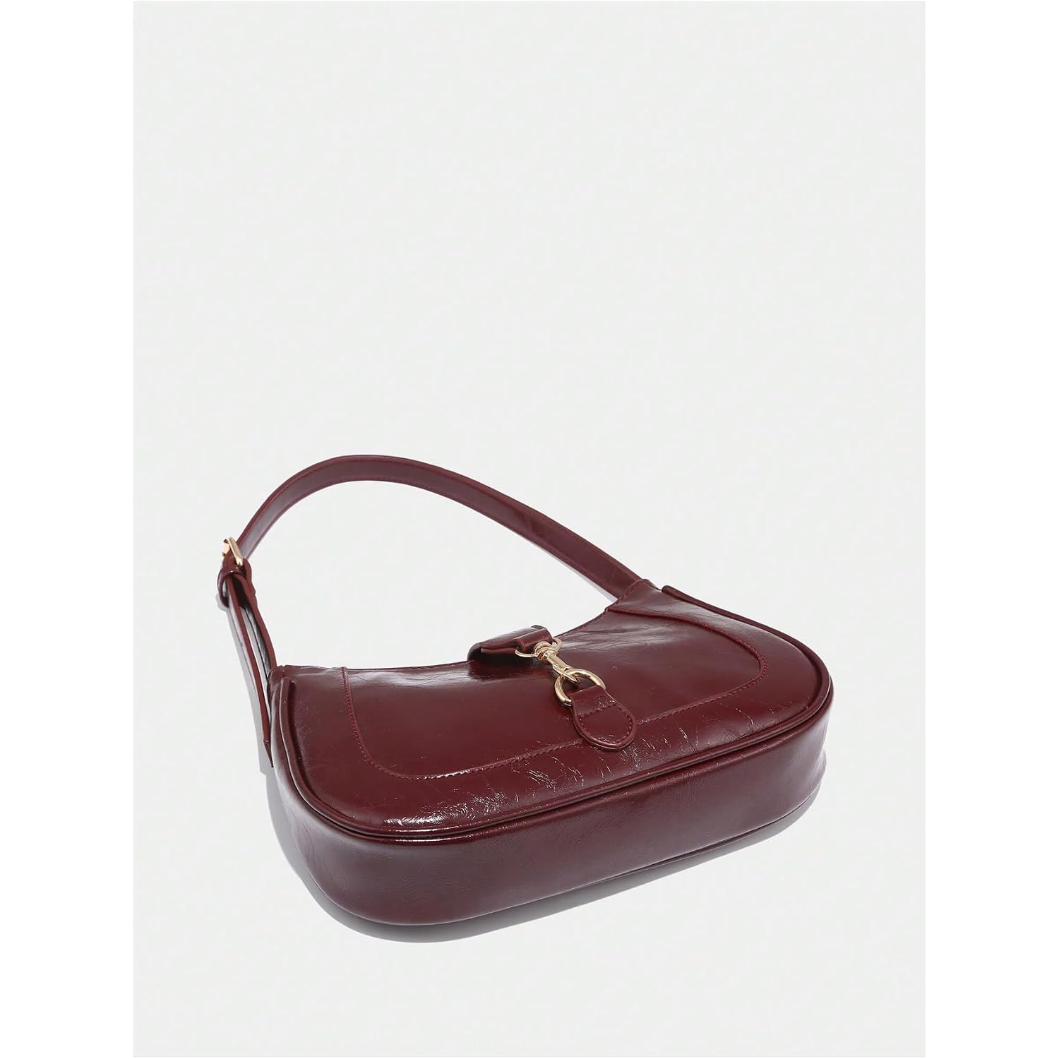 Women'S Retro Vintage Zipper Shoulder Bag Adjustable Strap Elegant Underarm Purse Handbags