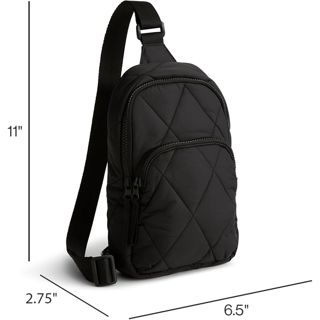 Vera Bradley Women'S Featherweight Lorman Sling Backpack, Pumice Stone, One Size