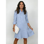Womens White Cotton Linen Dresses Casual Button Down Shirt Dress 2026 Summer Midi Dress Beach Vacation Clothes
