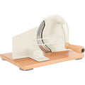 Cawiu Manual Bread Slicer With Hand Crank- Adjustable Thickness Bread Cutter For Even Slices, Perfect For Homemade Sourdough, Sandwich, And More, Cream