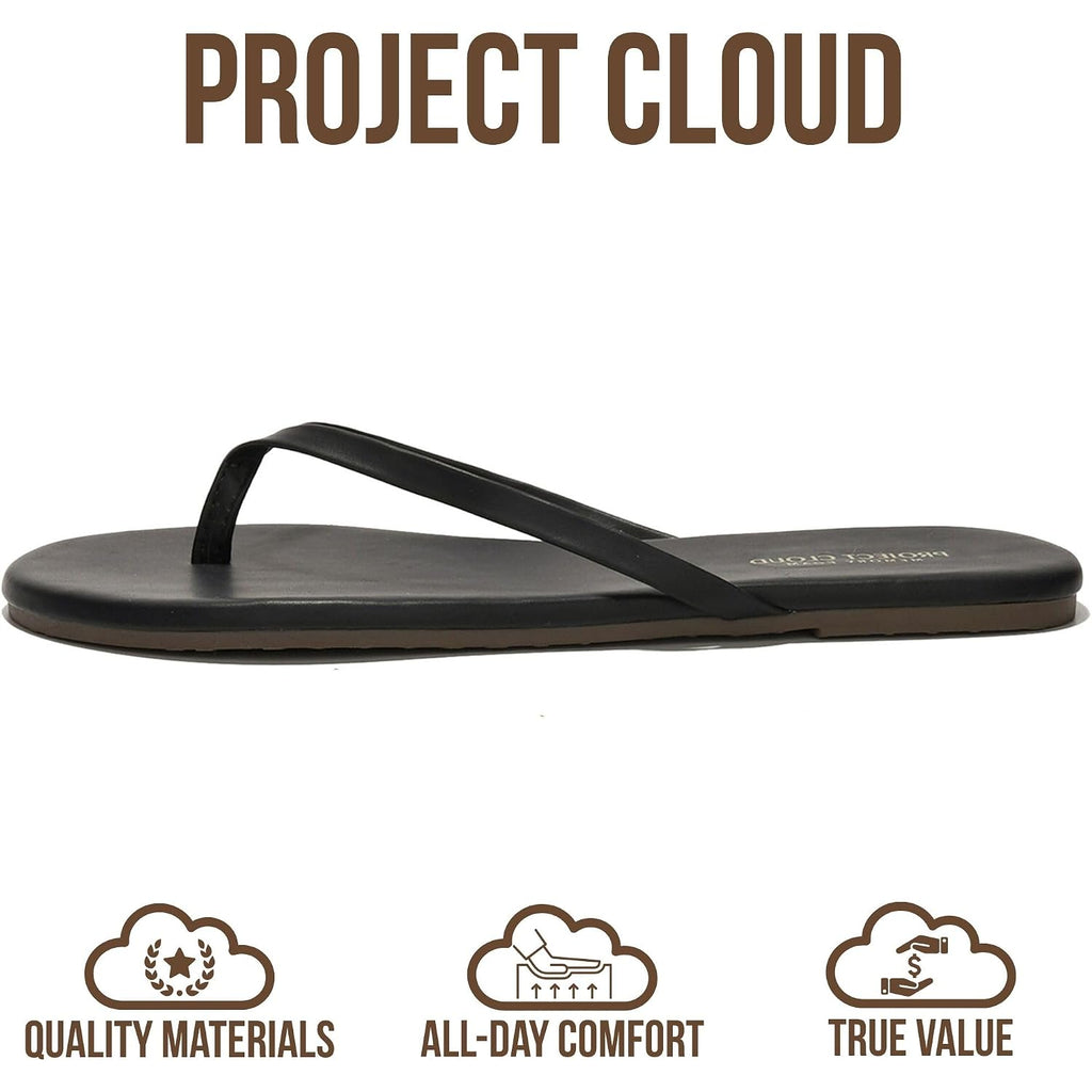 Project Cloud Flip Flops For Women Footwear- Lightweight And Memory Foam Insole Sandals For Women 2026 - Durable Non-Slip Beach Essentials Flats For Women Sandals (Foundations)