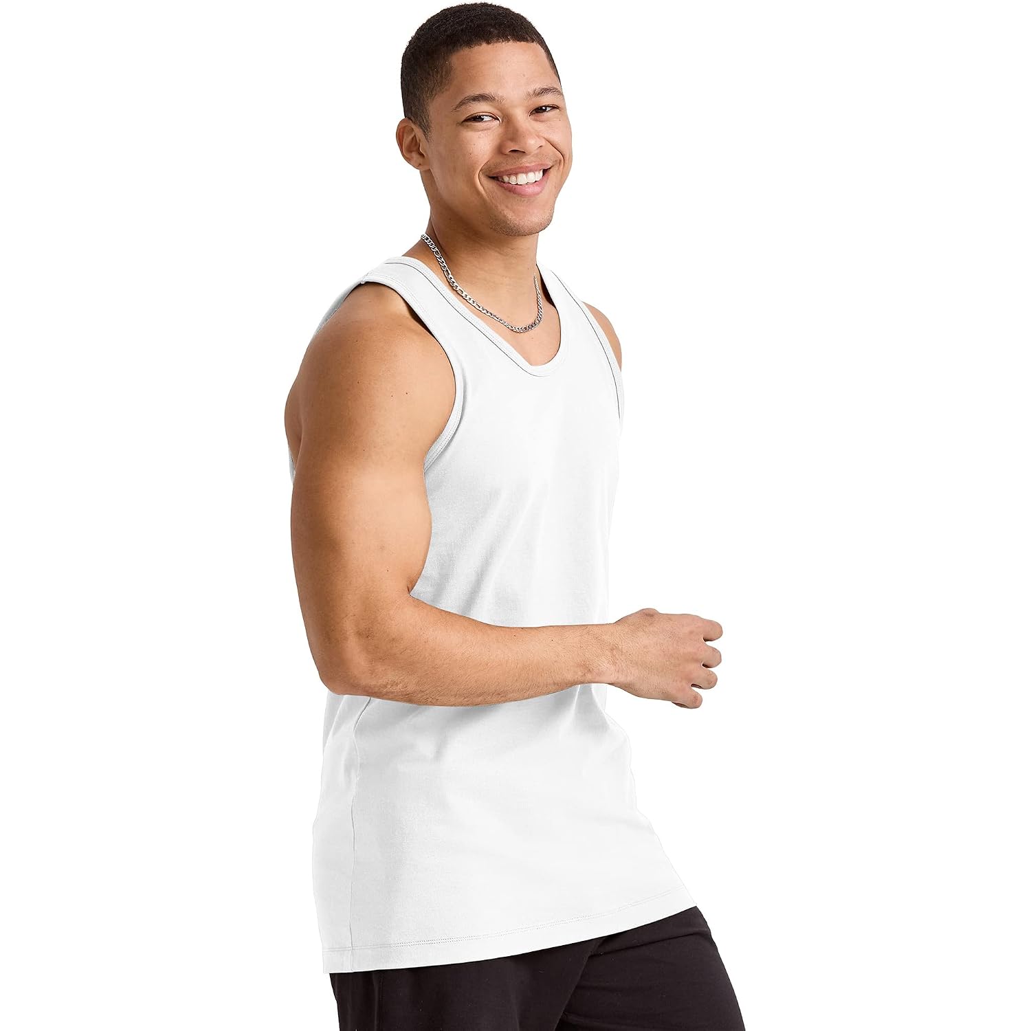 Hanes Men'S Essentials Tank Top Pack, Midweight Cotton Tanks, Sleeveless Shirts, 3-Pack