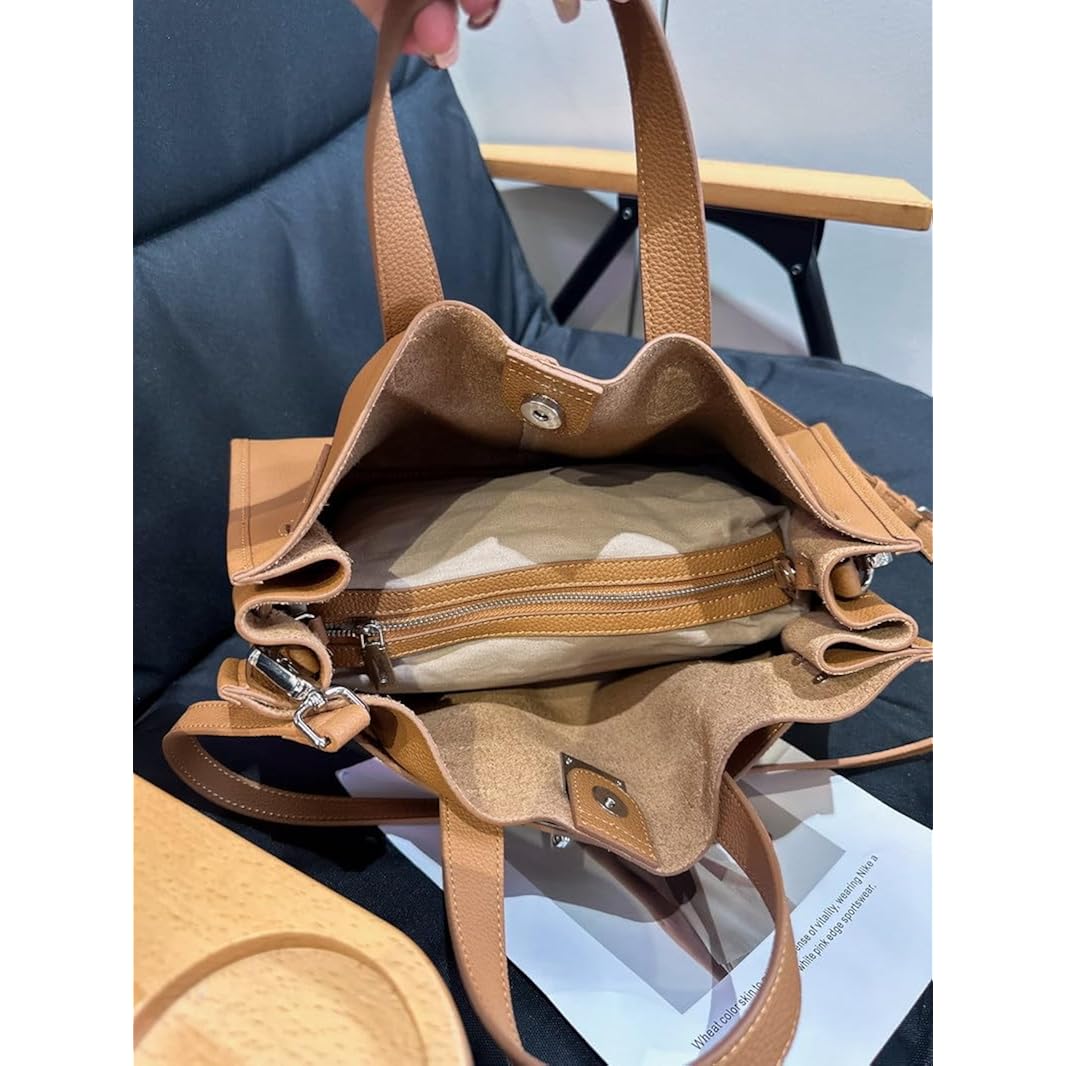 Leather Totes Handbag Shoulder Bag Sling Hobo Commuter Crossbody Bag Large Capacity Locker Versatile Casual Luxury