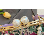 Vintage Embroidered Flower Handbag Retro Pearl Chain Crossbody Bag Clutch Kiss Lock Top Handle Shoulder Purse Wallet 2026