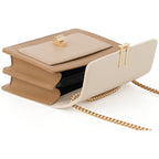 Color-Block Crossbody Bags For Women Leather Cross Body Purses Cute Designer Handbags Shoulder Bag Medium Size