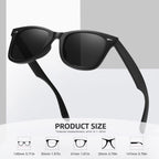 MEETSUN Retro Polarized Sunglasses for Women Men Classic Mirror Lens Driving Trendy Sun Glasses UV Protection (3 Pack)