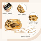 PHILOMENA Evening Clutch Purses Women Acrylic Handbags Metal Handlebars Shoulder Crossbody Bag Wedding Party Casual