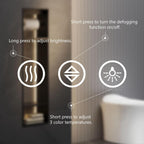 Sweetcrispy 24"x32" Smart Anti-Fog LED Bathroom Mirror with Lights and Front Light & Backlit, 3 Color Temperatures, Dimmable, Memory Function, Rectangle Modern Vanity Mirror