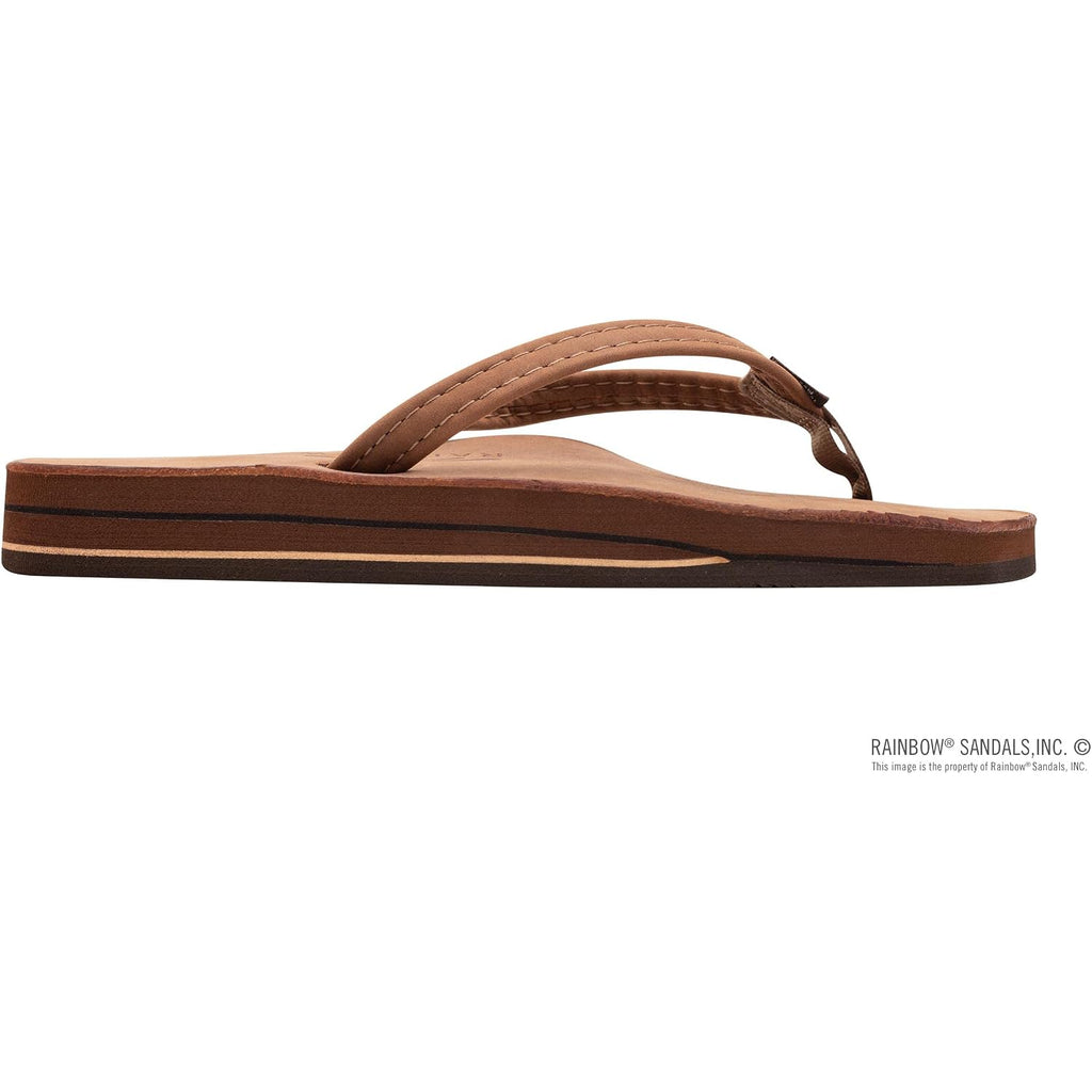 Rainbow Sandals Women'S Double Layer, Narrow Strap, Leather Sandals W/Arch