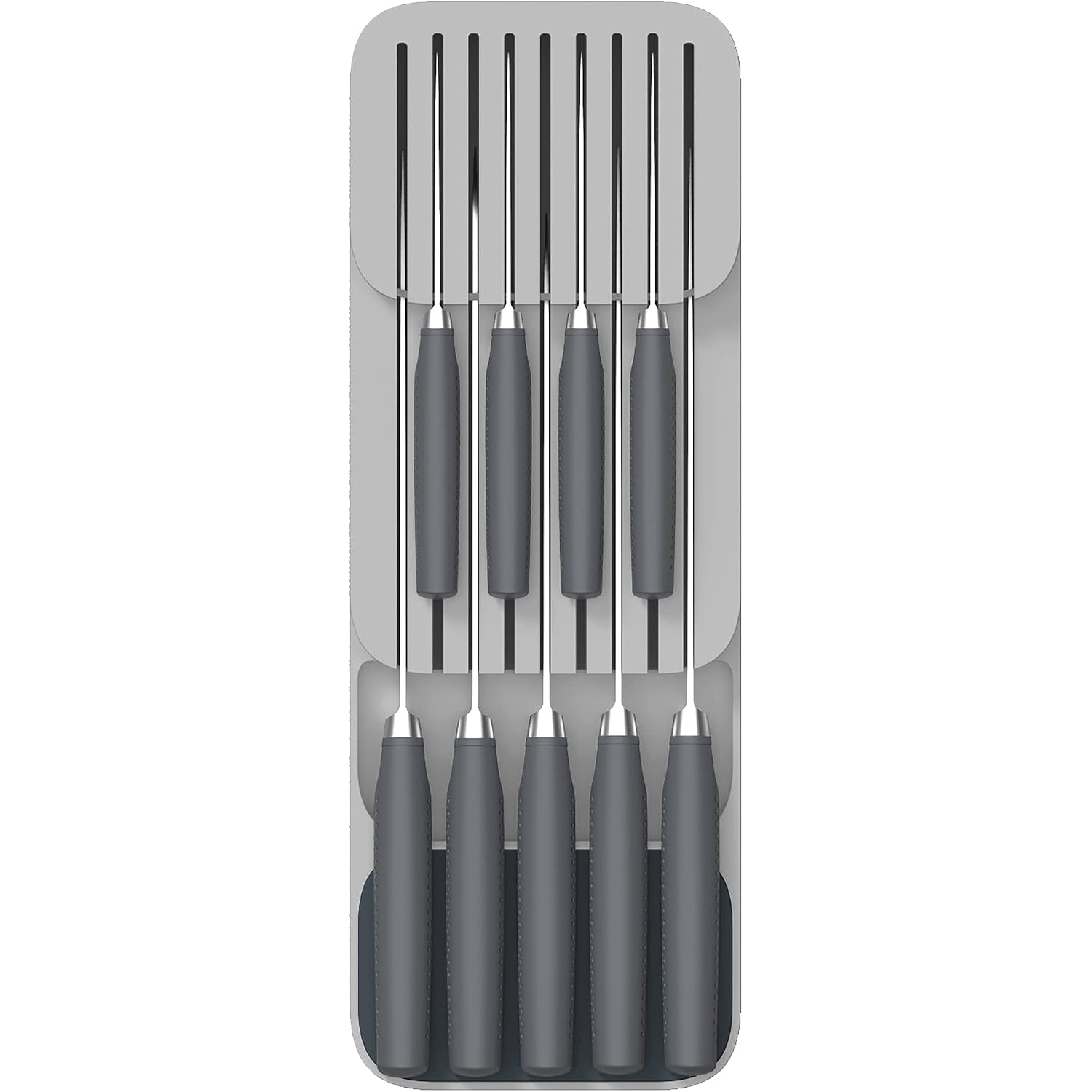 Joseph Joseph Drawerstore Knife Organizer, Holds Up To 9 Knives, Kitchen Organization & Drawer Storage – Compact, Gray