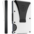 The Ridge Wallet For Men - Slim Minimalist Compact Wallet And Card Holder, Rfid Protected Front Pocket Wallets For Men With Integrated Money Clip (Polar White)