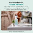 Hers Hair Regrowth Treatment - Topical Minoxidil 2% Solution For Women - Supports Thicker, Fuller Hair - Non-Greasy - Unscented, 2 Pack