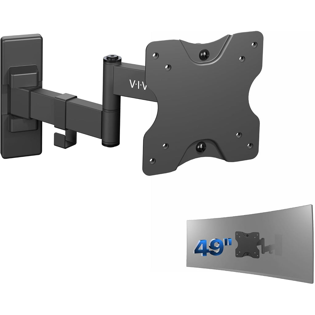 Vivo Full Motion Ultrawide Monitor Wall Mount, Fits Ultra-Wide Screens Up To 49 Inches And 44 Lbs, Tilt And Swivel Arm, Black, Mount-Vw01M