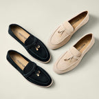 Project Cloud 100% Genuine Leather Womens Shoes - Lightweight Moccasins Loafers For Women With Memory Foam And Leather Insole - Non-Slip Casual Womens Slip On Shoes For Women (Iris)