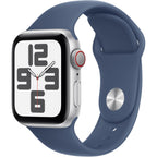 Apple Watch Series 10 [GPS + Cellular, 46mm] - Silver Aluminum Case with Denim Sport Band, M/L (Renewed)