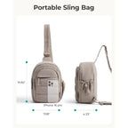 BAGSMART Small Sling Bag for Women, Puffer Crossbody Bag Purses Hobo Handbag Fanny Packs for Travel Hiking