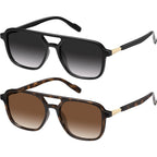 Retro Aviator Sunglasses for Women Men:Polarized Trendy Rectangle Womens Mens Shades Sun Glasses Leopard Brown+black Gray Fade