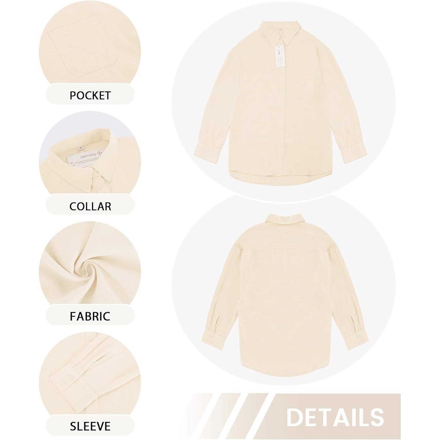 Womens Summer Linen Shirts Casual Button Down 2026 Long Sleeve Cotton Top Blouse Shirt with Pocket