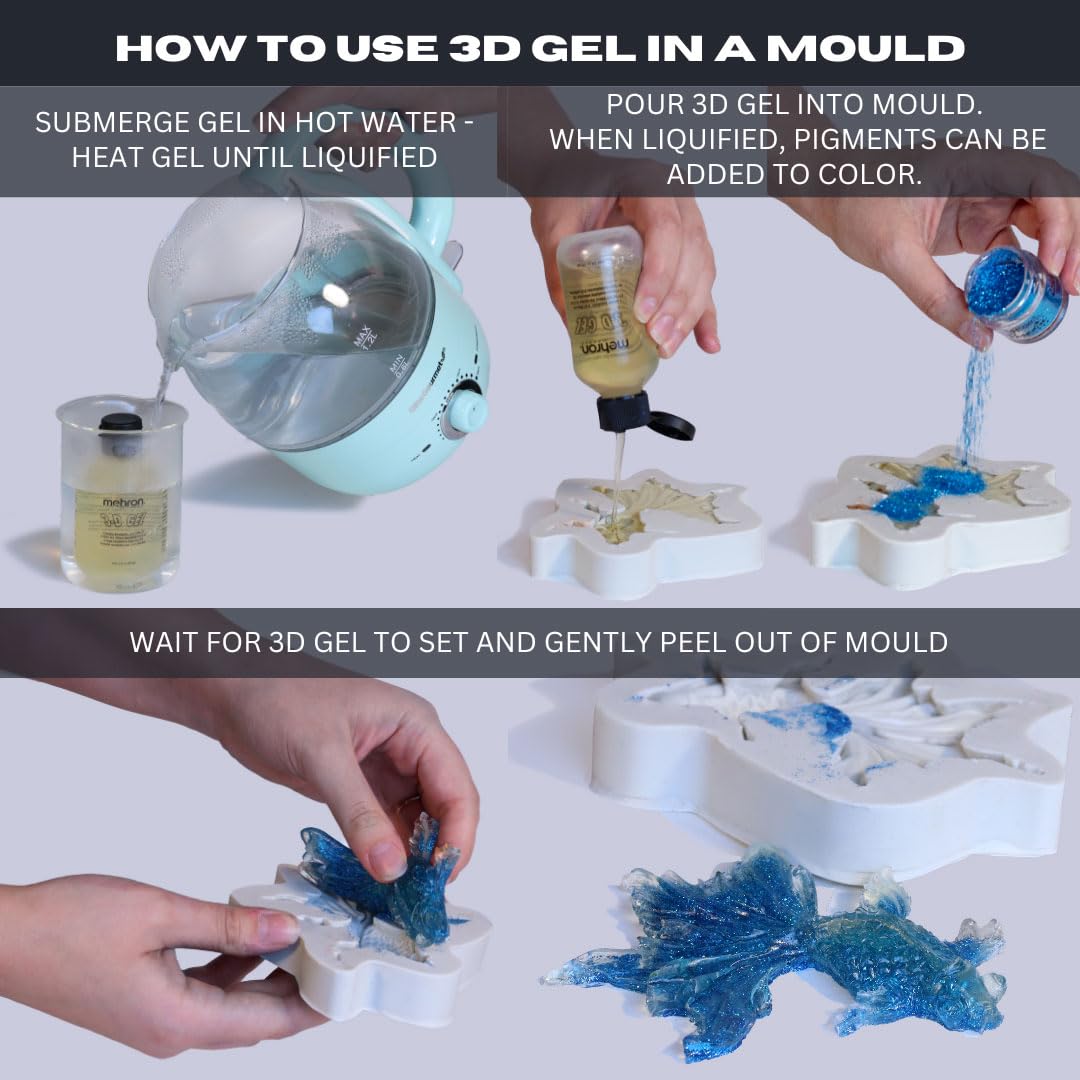 Mehron Makeup 3-D Gel | Gelatin Special Effects Makeup | Halloween FX & Scarring Gel | Fake Skin for Stage, Screen, Theater, Cosplay, and Halloween (2 Ounce, Clear)