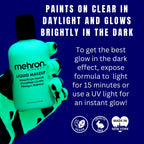 Mehron Makeup Liquid Makeup | Face Paint And Body Paint Perfect For Halloween, Cosplay I Air Brush Compatible 4.5 Oz (133 Ml) (Glow In The Dark)