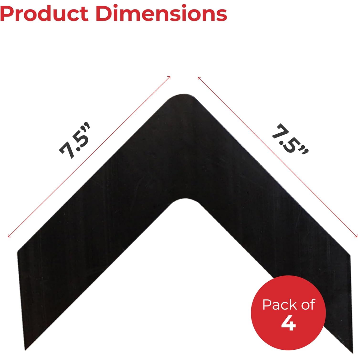NeverCurl 4-Pack V Shape Rug Corner Grippers - Rug Gripper for Hardwood Floors and Outdoor Surfaces - Stops Curling Corners - Safe Carpet Tape Alternative - Works on Rug Corners Indoors