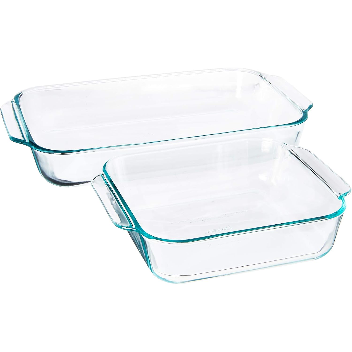Pyrex Clear Glass Baking Dishes Set – Models 233 (3-Qt) Rectangular And 222 (2-Qt) Square – Glass Oven Bakeware – Perfect For Brownies, Caseroles, And So Much More - Made In Usa