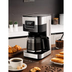 SHARDOR 10-Cup Programmable Coffee Maker, Regular & Strong Brew Drip Coffee Machine for Home and Office, Auto Shut Off, Permanent Filter, Silver