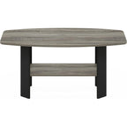 Furinno Simple Design Coffee Table, French Oak Grey/Black