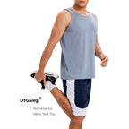 Oygsieg 6 Pack Men'S Quick Dry Workout Tank Tops Breathable Gym Sleeveless Muscle Shirts For Active Men