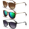 Chbp Sunglasses Womens Men Polarized Uv Protection Trendy Vintage Retro Round Mirrored Lens Sunglasses For Women