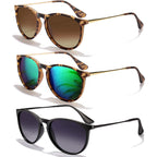 Chbp Sunglasses Womens Men Polarized Uv Protection Trendy Vintage Retro Round Mirrored Lens Sunglasses For Women