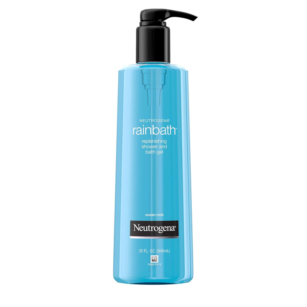 Neutrogena Rainbath Replenishing Shower And Bath Gel -Refreshing Body Wash With Moisturizing Formula For Soft Skin, Ocean Mist Scent, 32 Fl. Oz. (946 Ml) Pump Bottle
