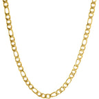 SHOP WGS 14K Solid Yellow Gold Figaro Chain for Men Women Diamond Cut 2mm (1.6gm to 1.88gm), 3.5mm (3.5gm to 4.5gm) & 6.5mm (10.5gm to 14gm) with Lobster Claw Clasp Jewelry