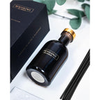 Benevolence La Premium Lavender & Eucalyptus Reed Diffuser Set – Essential Oil Diffuser For Home & Bathroom – Up To 120-Day Fragrance With Rattan Sticks & Gift Box – Charcoal Glass Room Décor