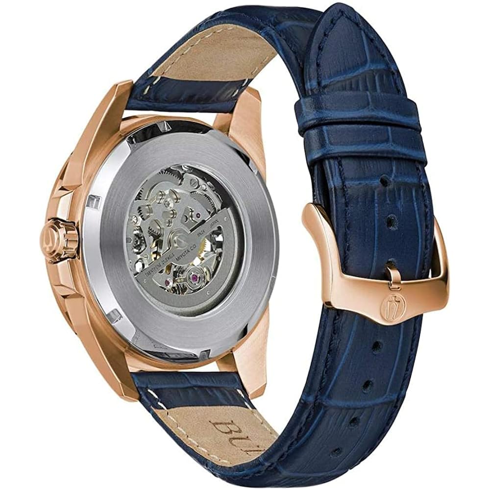 Bulova Men'S Classic Sutton 3-Hand 21-Jewel Automatic Watch, 42 Hour Power Reserve, Skeleton Dial, Luminous Hands, 100M Water Resistant, 43Mm