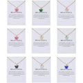Rrdaily 9 Pcs Dainty Colorful Butterfly Pendant Necklace Set for Women,Bohemian Acrylic Butterfly Chain Necklace Cute Jewelry Gift