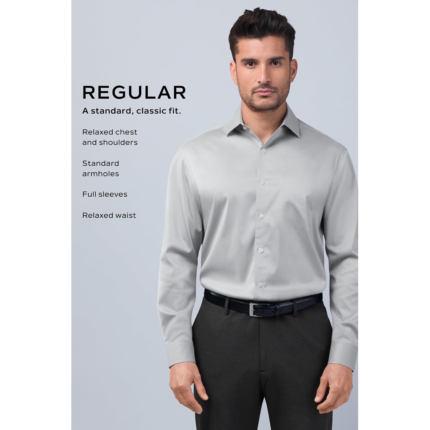 Van Heusen Mens Dress Shirt Regular Fit Poplin Solid