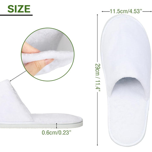 10 Pairs Guest Disposable Slippers, SPA Cotton Slippers, Hotel Bath Slippers Disposable, Travel Bulk Guest House Slippers for Shoeless Home, Travel, Hotel, Indoor (One Size, Unisex)