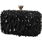 Romanticdesign Women Bling Evening Bag Fashion Embroidered Beaded Sequin Clutch Cocktail Wedding Party Purse