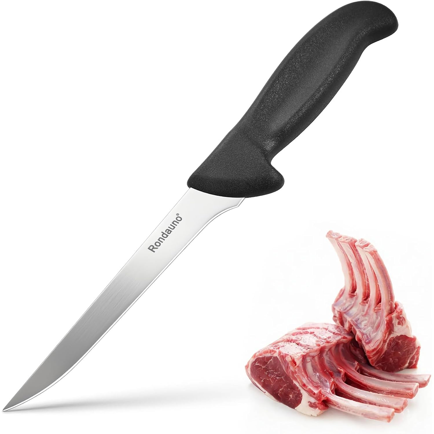 Rondauno Boning Knife, Deboning Knife 6 In Razor Sharp Blade Cutting Meat | High Carbon Stainless Steel Blade, Ergonomic Non-Slip Handle